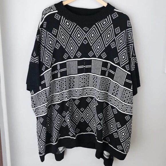 H&M Conscious Fine Knit Southwest Poncho Sweater - Picture 1 of 5